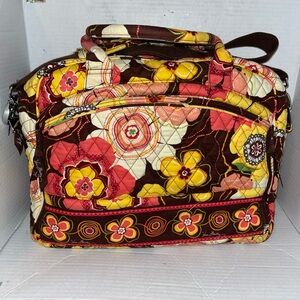 Vera Bradley Buttercup Duffel Weekender Travel Bag Large Shoulder Laptop Handbag